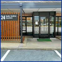 Picture of the front of the building